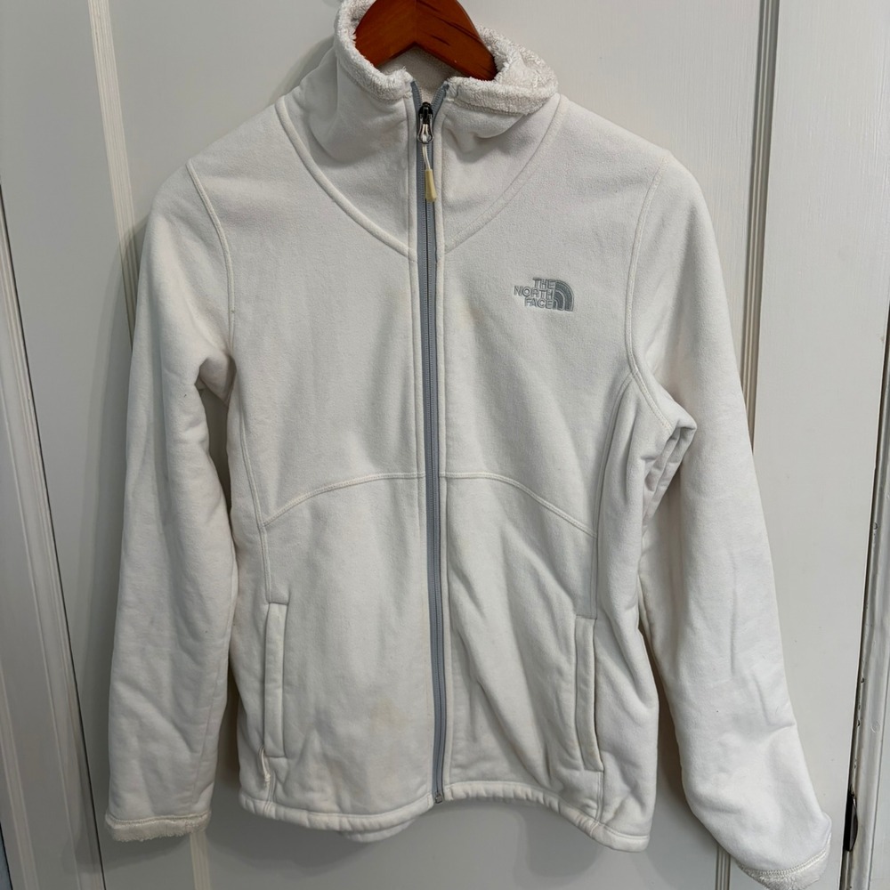 The North Face Osito Jacket Womens Small White Sherpa Full Zip Fleece